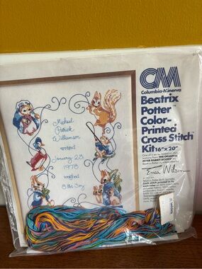 Vintage Beatrix potter cross stitch kit
